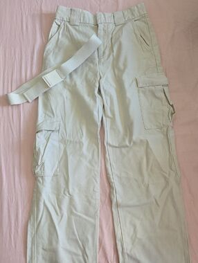 TNA Beige Cadet Cargo Pants with Matching Belt